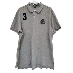 Polo Ralph Lauren Custom Fit Bleecker Men’s polo shirt equestrian Gray Size XXL
